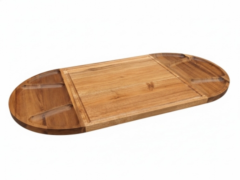 Contemporary acacia wood platter